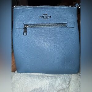 Coach Sky Blue Leather crossbody